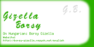 gizella borsy business card